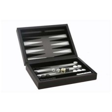 Backgammon Classic Game - Folding PU Leather 23cm - Dal Rossi